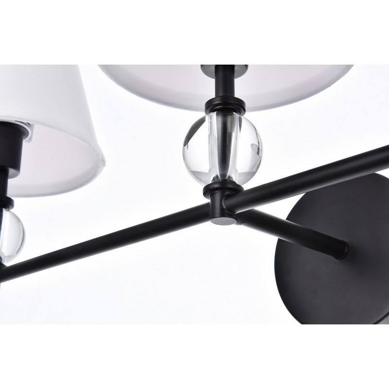 3 Light Bath Sconce with White Fabric Shade K545