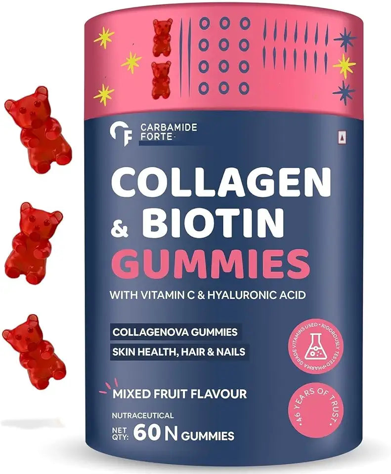 Collagen Gummies 60 Biotin Gummies Mixed Fruit Flavour N570