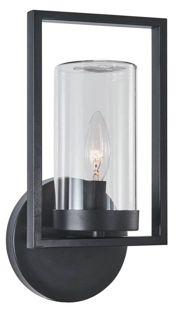 1 Light Textured Black Wall Sconce M530