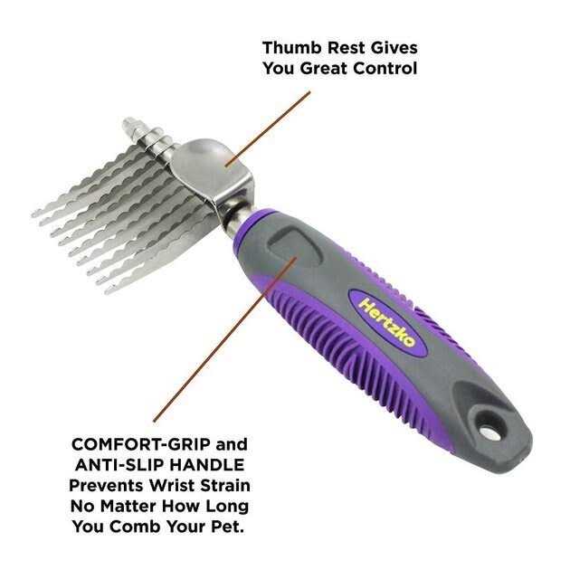 Pet Dematting Comb with Safety Edges T63579