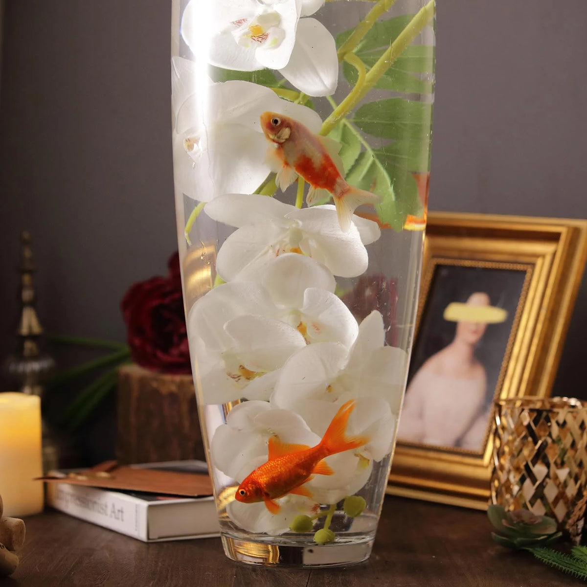 31" Tall Tapered Cylinder Glass Vase Clear H75600