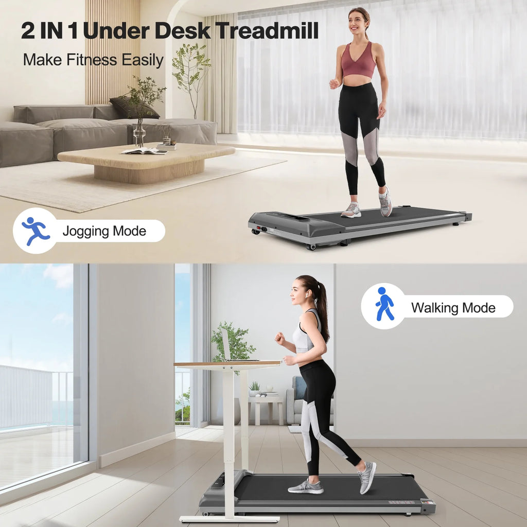Under Desk Treadmill 2 in 1 Walking Pad with Remote Control E3524