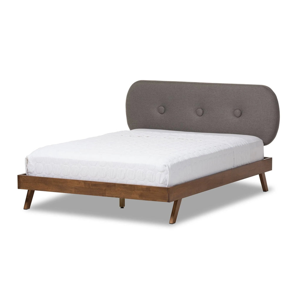 King Grey Platform Bed A9753