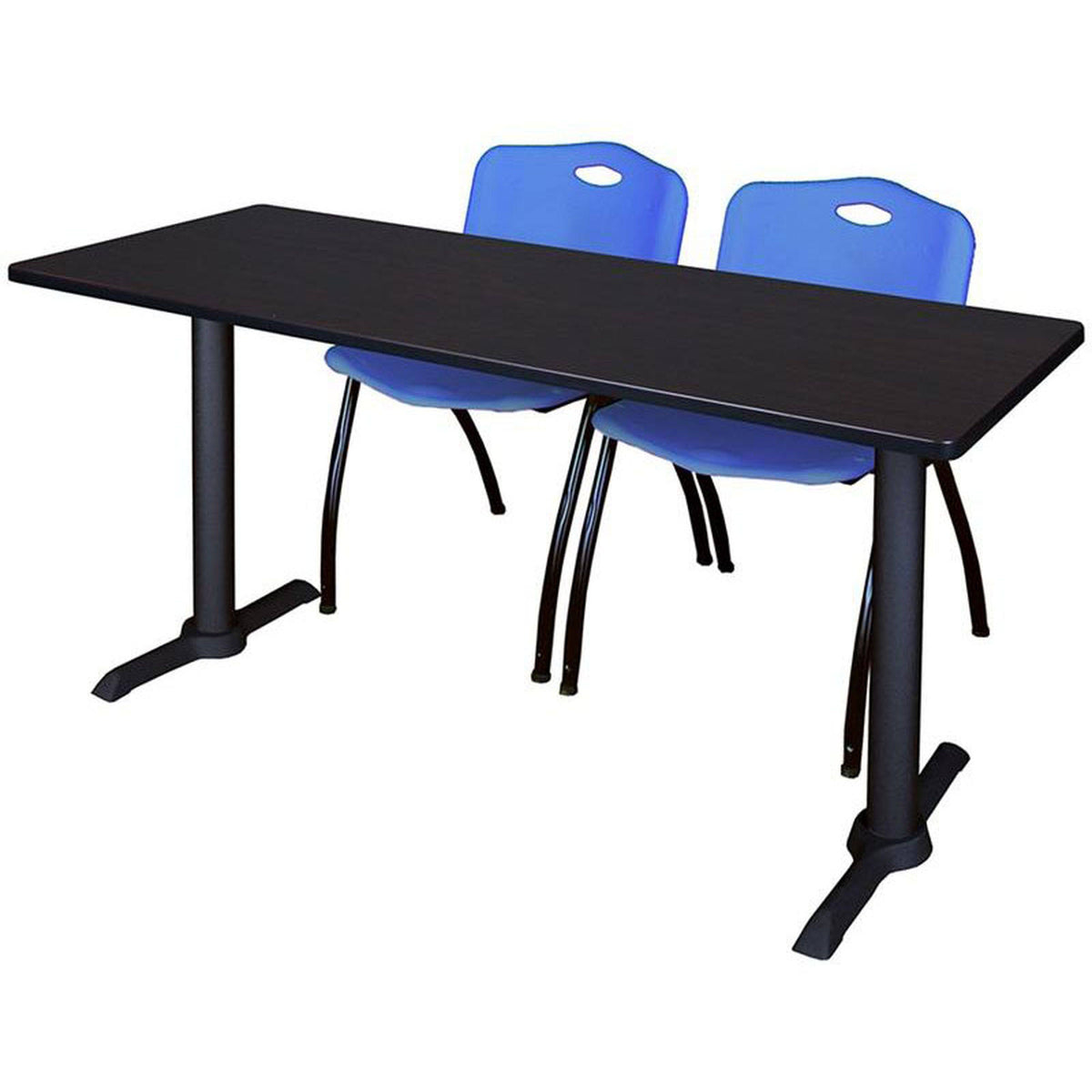 72x22 x 24x22 Training Table with 2 Stack Chairs K47121