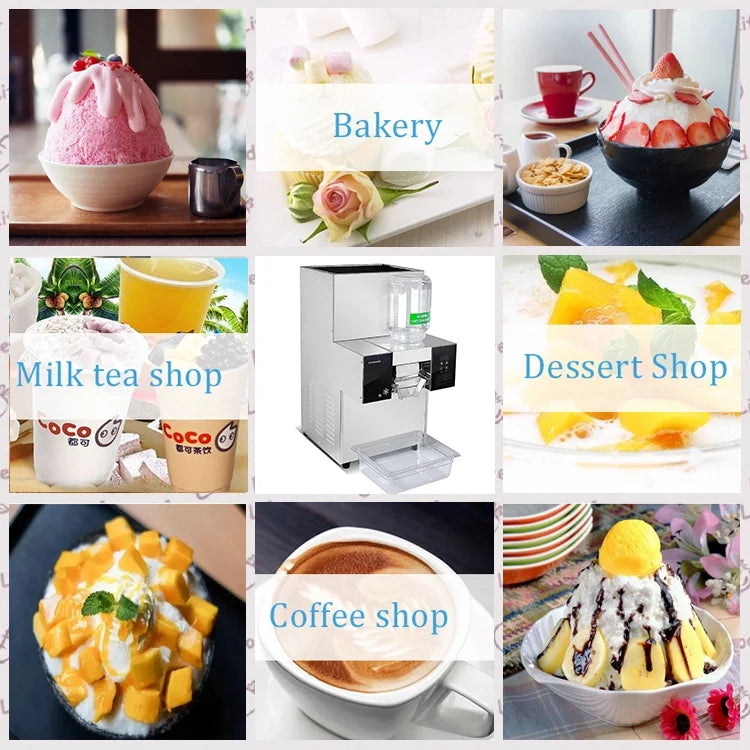 Commercial Automatic Snowflake Ice Maker, Shaved Ice Machine, Ice Crusher Shaver X499602