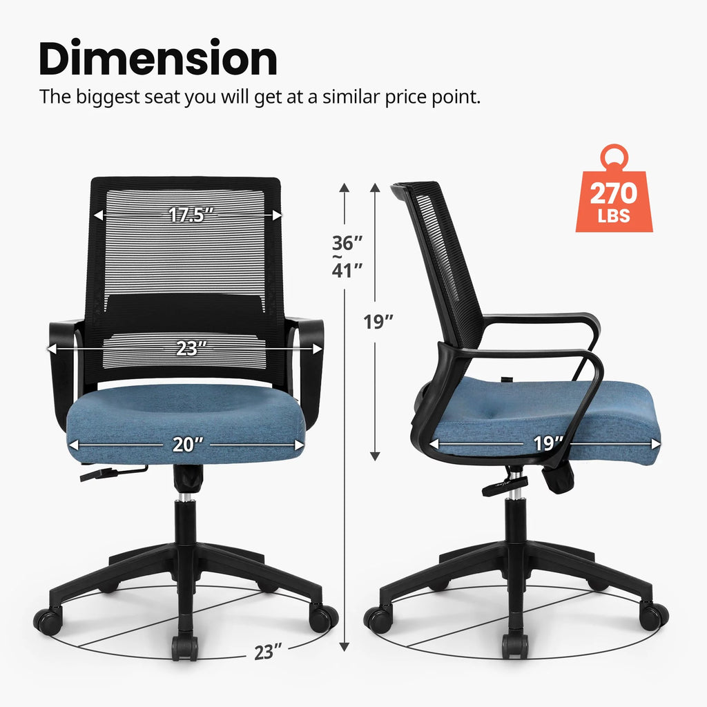 Dark Blue Ergonomic Mesh Office Chair P934