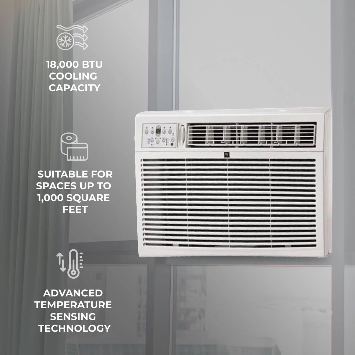 18,000 BTU Window Air Conditioner with Remote Control I333266