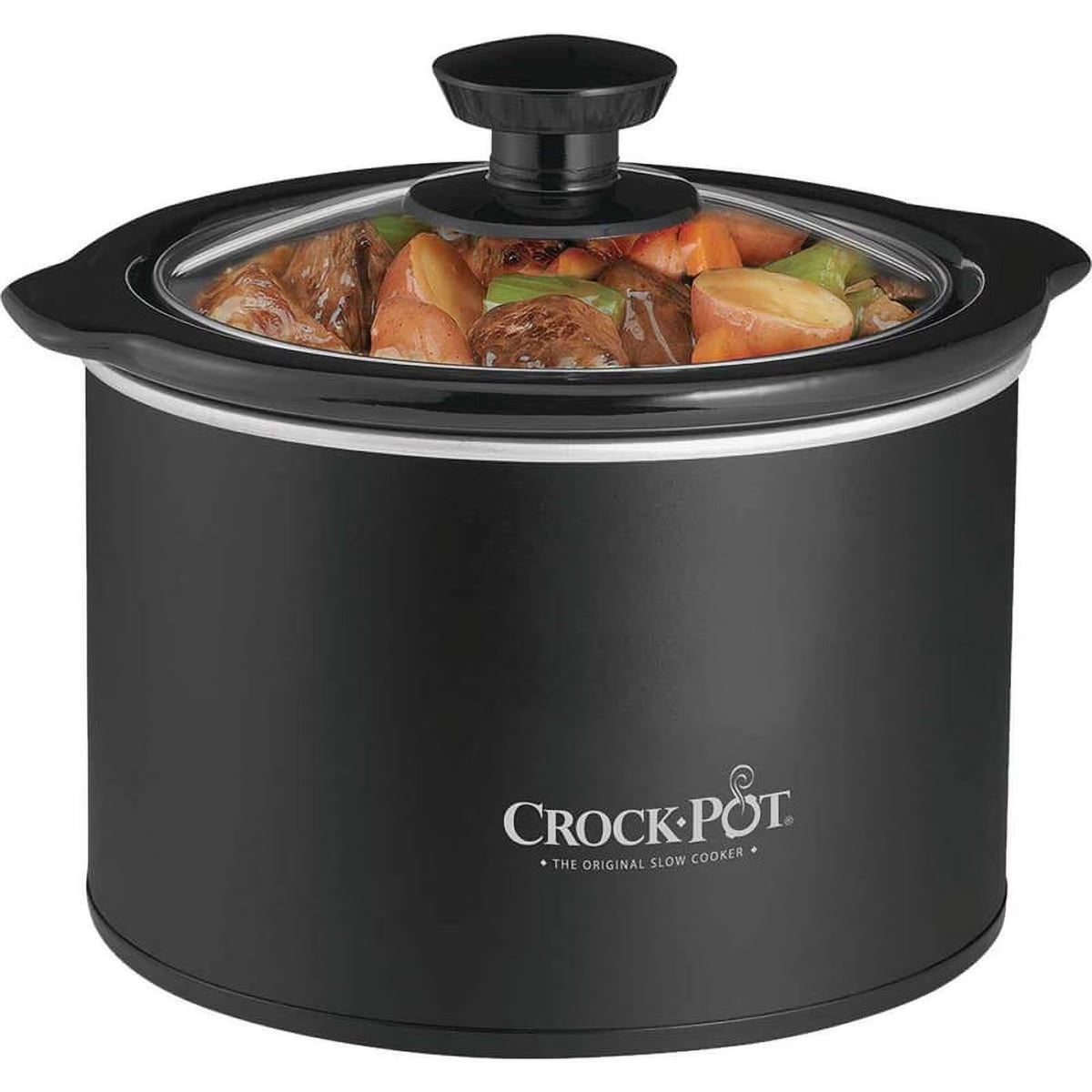 1.5 Qt Black Stoneware Slow Cooker A337850
