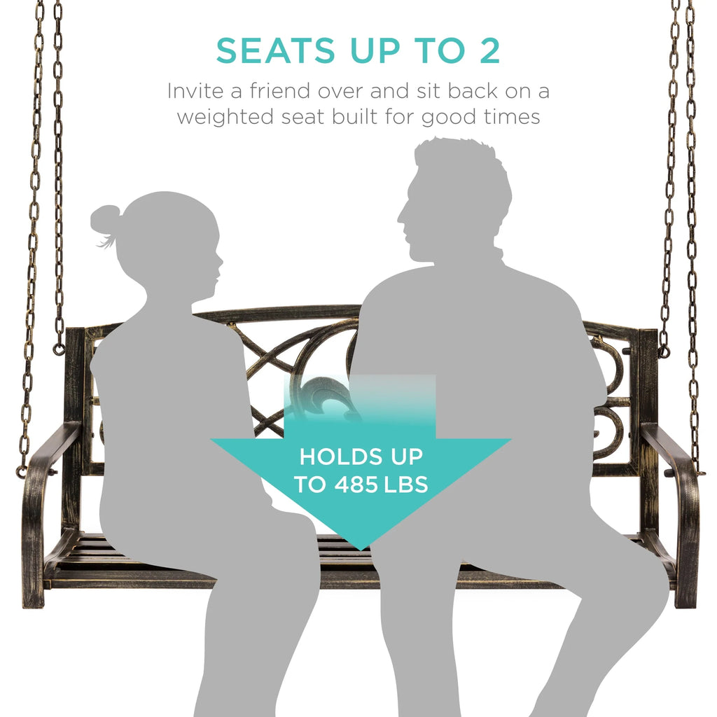 2-Person Metal Outdoor Porch Swing H628555