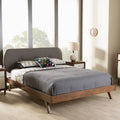 King Grey Platform Bed A9753